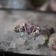 Double pointed amethyst silver - Dionysus's Guardians