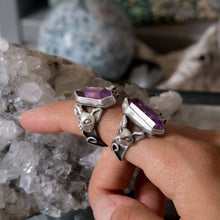 Double pointed amethyst silver - Dionysus's Guardians