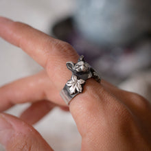 Size 7US / 55EU - Dioni cat small ring - Fine and sterling silver