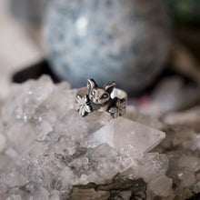 Size 7US / 55EU - Dioni cat small ring - Fine and sterling silver