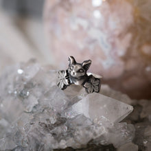Size 7US / 55EU - Dioni cat small ring - Fine and sterling silver