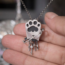 Pawniverse - Silver paw with cubic asteroids