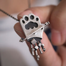 Pawniverse - Silver paw with cubic asteroids