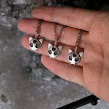 Alien Cat Skull - Red Garnet