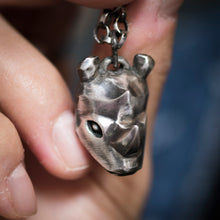 Heavy Solid Silver Rhino