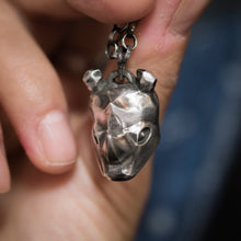 Heavy Solid Silver Rhino