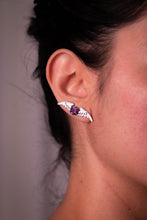 Custom Climber Earring - Feathered Blossoms
