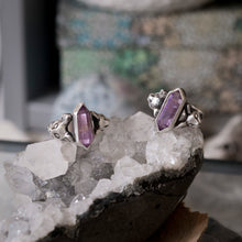 Double pointed amethyst silver - Dionysus's Guardians