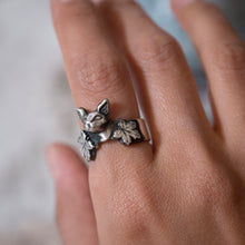 Size 7US / 55EU - Dioni cat small ring - Fine and sterling silver