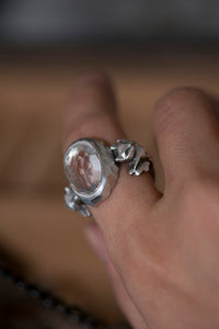 Little Icarus Ring - Ft a gorgeous extra clear natural quartz