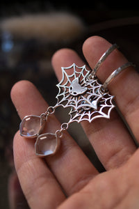 Kitty Spider Web Earrings