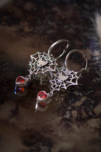 Kitty Spider Web Earrings