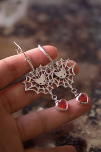 Kitty Spider Web Earrings