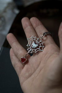 Kitty Spider Web Pendant