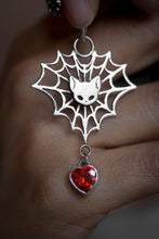 Kitty Spider Web Pendant