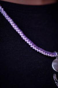 Towards the Moon -  Beaded pendant