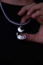 Towards the Moon -  Beaded pendant