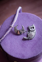 Towards the Moon -  Beaded pendant
