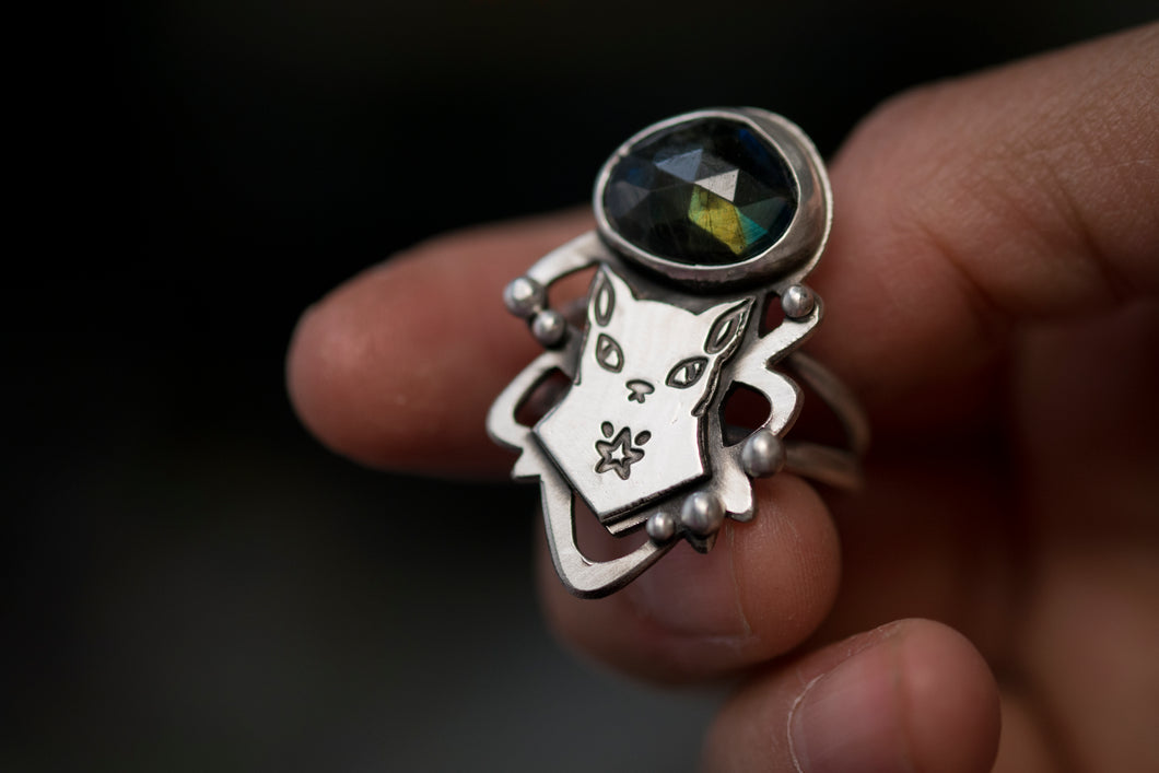 Size 8 - Space Cat Ring